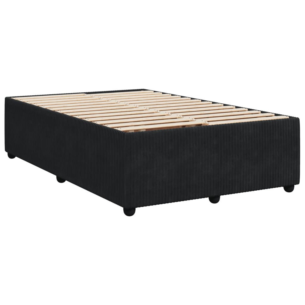 vidaXL Estructura de cama sin colchón terciopelo negro 120x200 cm