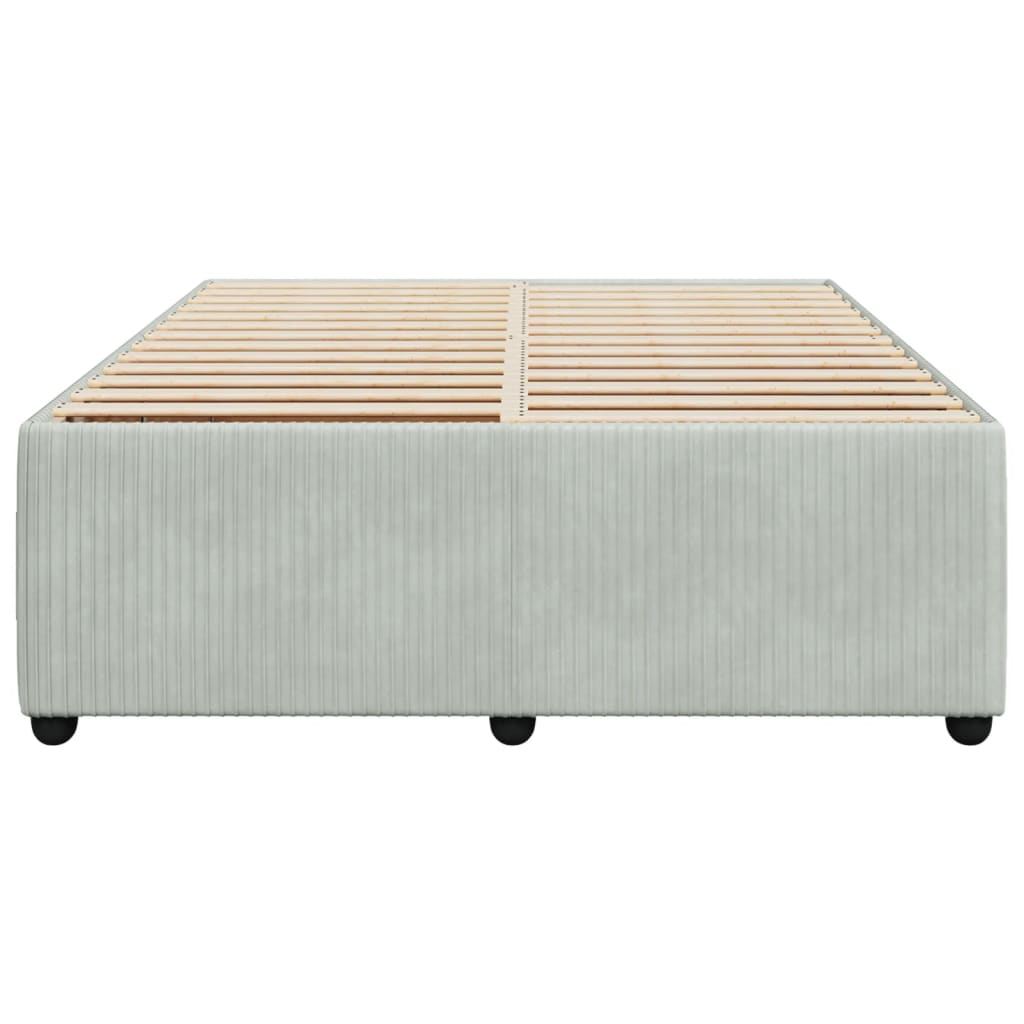 vidaXL Estructura de cama sin colchón terciopelo gris claro 140x190 cm