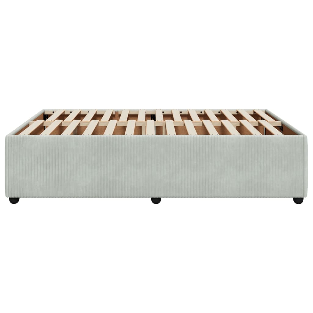 vidaXL Estructura de cama sin colchón terciopelo gris claro 140x190 cm