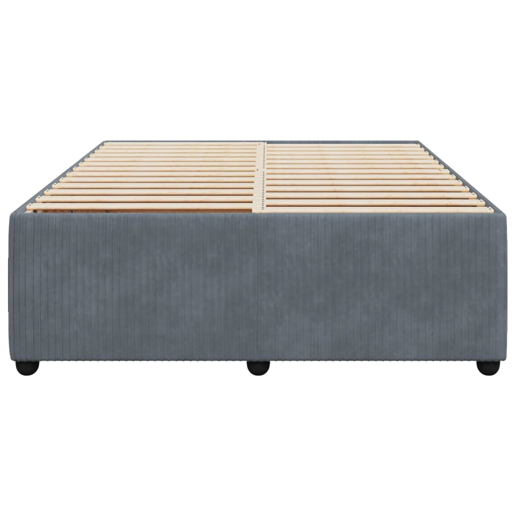 vidaXL Estructura de cama sin colchón terciopelo gris oscuro 140x190cm