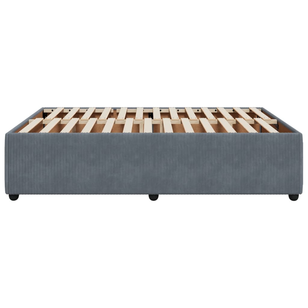 vidaXL Estructura de cama sin colchón terciopelo gris oscuro 140x190cm