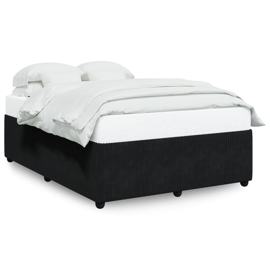 vidaXL Estructura de cama sin colchón terciopelo negro 140x190 cm