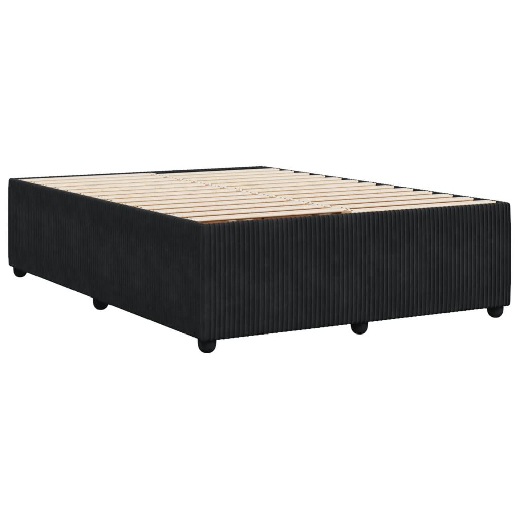 vidaXL Estructura de cama sin colchón terciopelo negro 140x190 cm