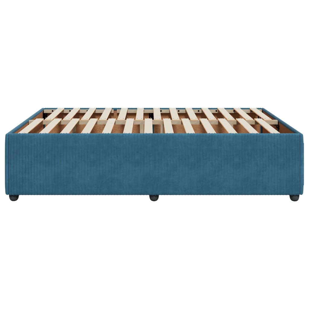 vidaXL Estructura de cama de terciopelo azul 140x190 cm