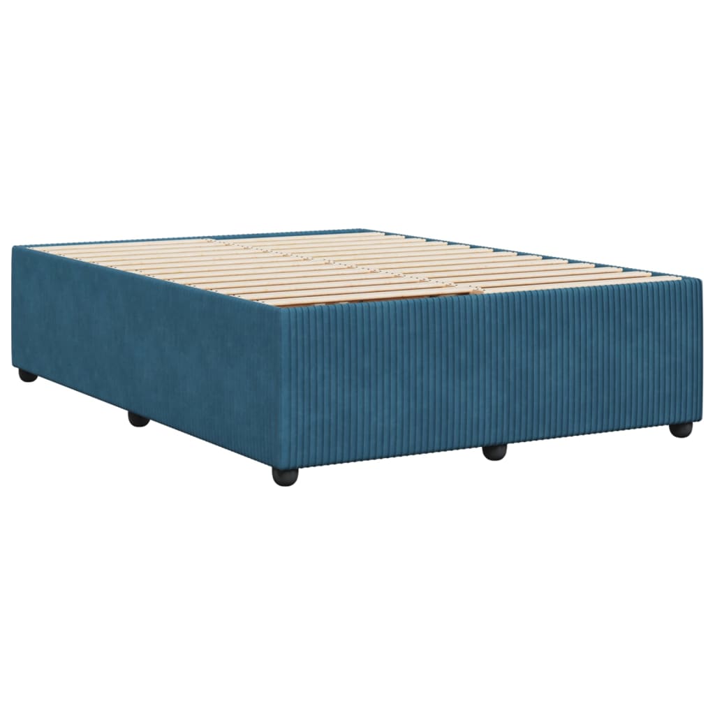 vidaXL Estructura de cama de terciopelo azul 140x190 cm