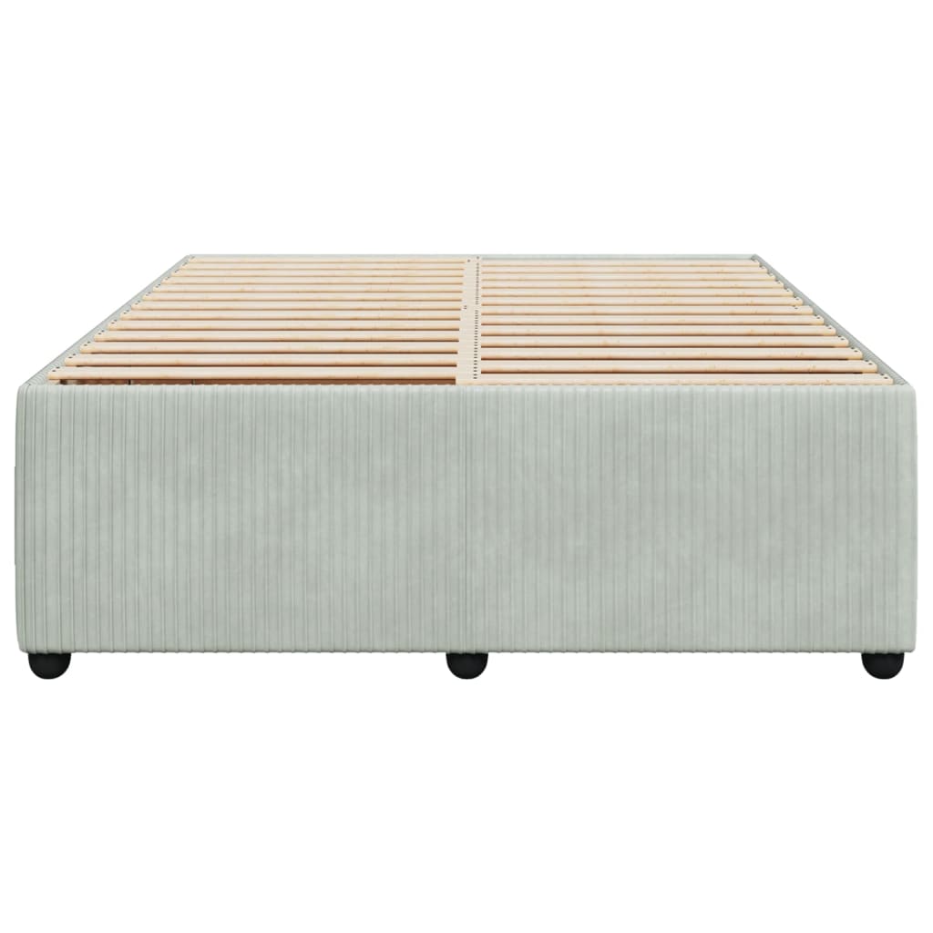 vidaXL Estructura de cama sin colchón terciopelo gris claro 140x200 cm