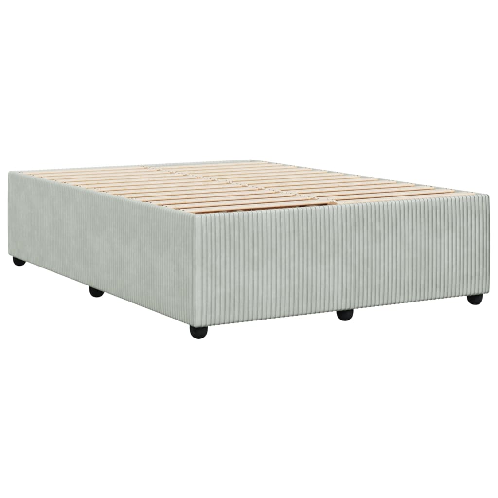 vidaXL Estructura de cama sin colchón terciopelo gris claro 140x200 cm