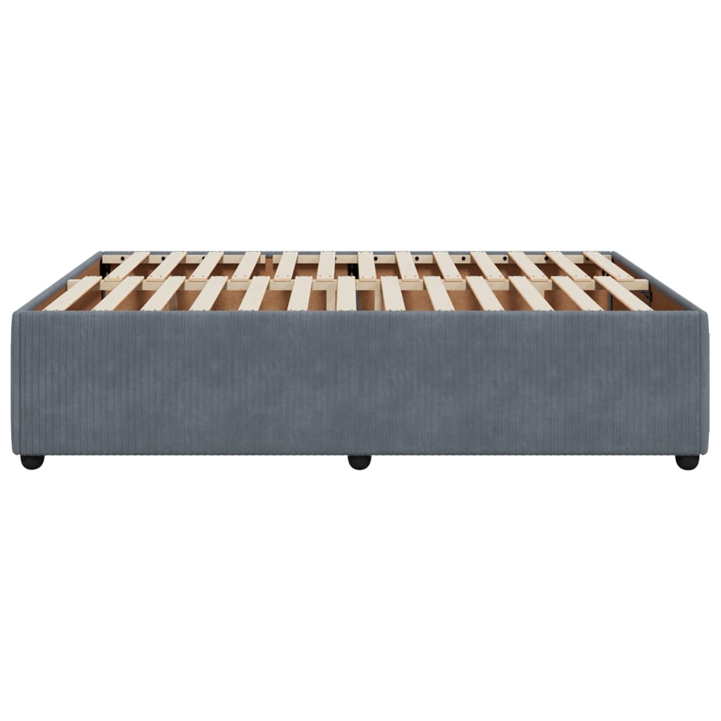 vidaXL Estructura de cama sin colchón terciopelo gris oscuro 140x200cm