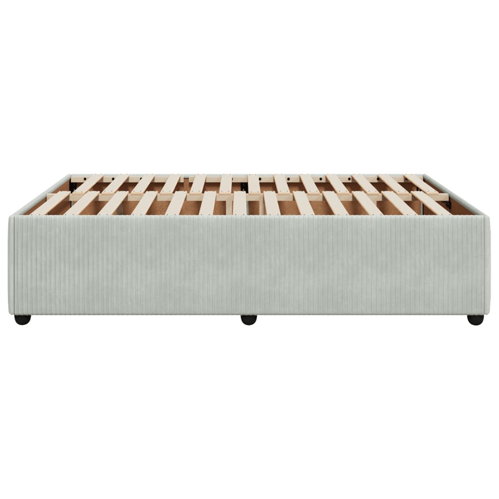 vidaXL Estructura de cama sin colchón terciopelo gris claro 160x200 cm