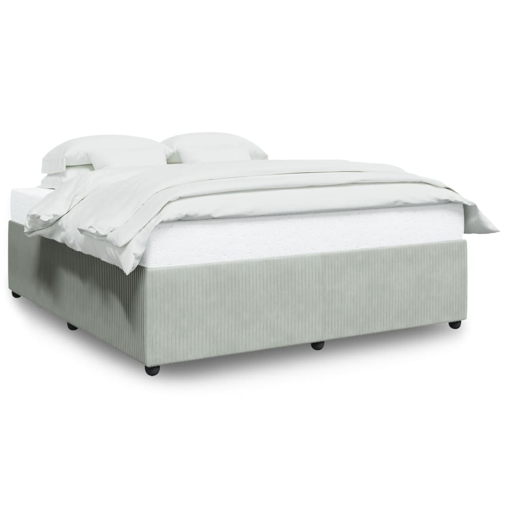 vidaXL Estructura de cama sin colchón terciopelo gris claro 180x200 cm