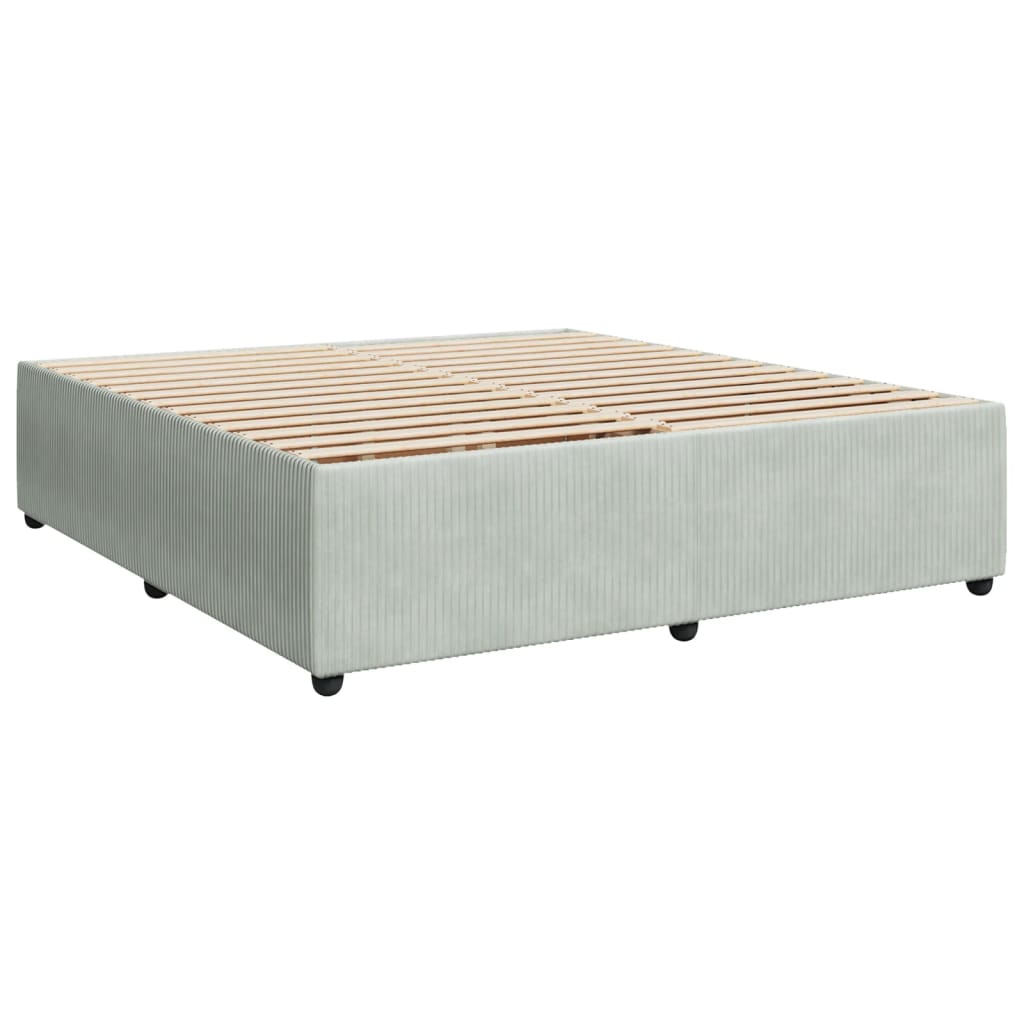 vidaXL Estructura de cama sin colchón terciopelo gris claro 180x200 cm