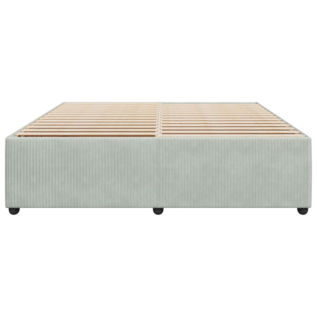 vidaXL Estructura de cama sin colchón terciopelo gris claro 180x200 cm