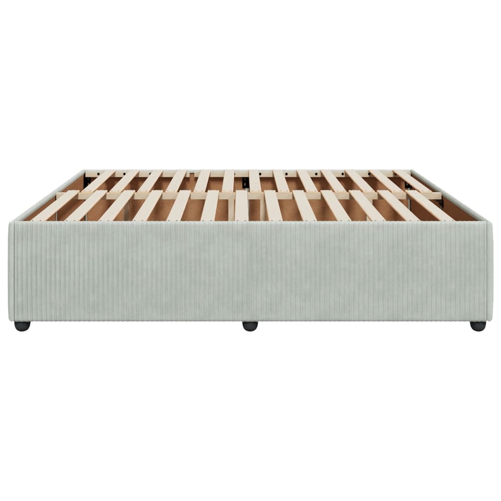 vidaXL Estructura de cama sin colchón terciopelo gris claro 180x200 cm