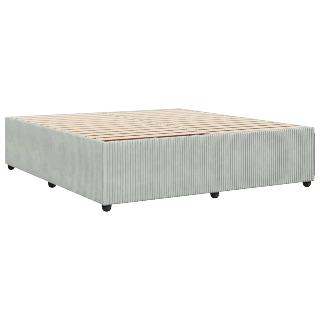 vidaXL Estructura de cama sin colchón terciopelo gris claro 180x200 cm