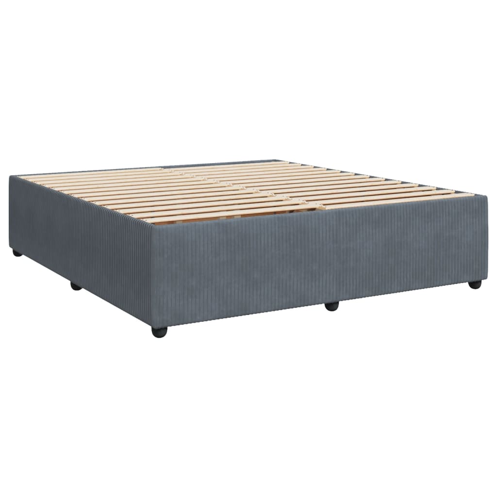 vidaXL Estructura de cama sin colchón terciopelo gris oscuro 180x200cm