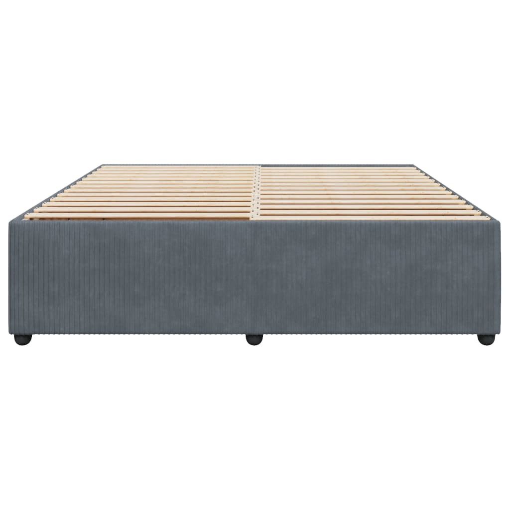 vidaXL Estructura de cama sin colchón terciopelo gris oscuro 180x200cm