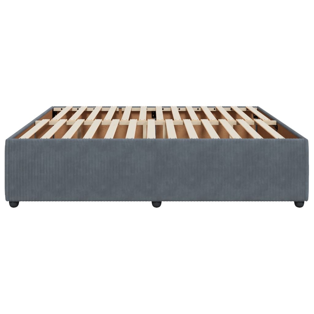 vidaXL Estructura de cama sin colchón terciopelo gris oscuro 180x200cm