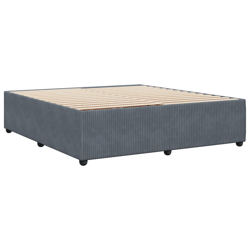 vidaXL Estructura de cama sin colchón terciopelo gris oscuro 180x200cm