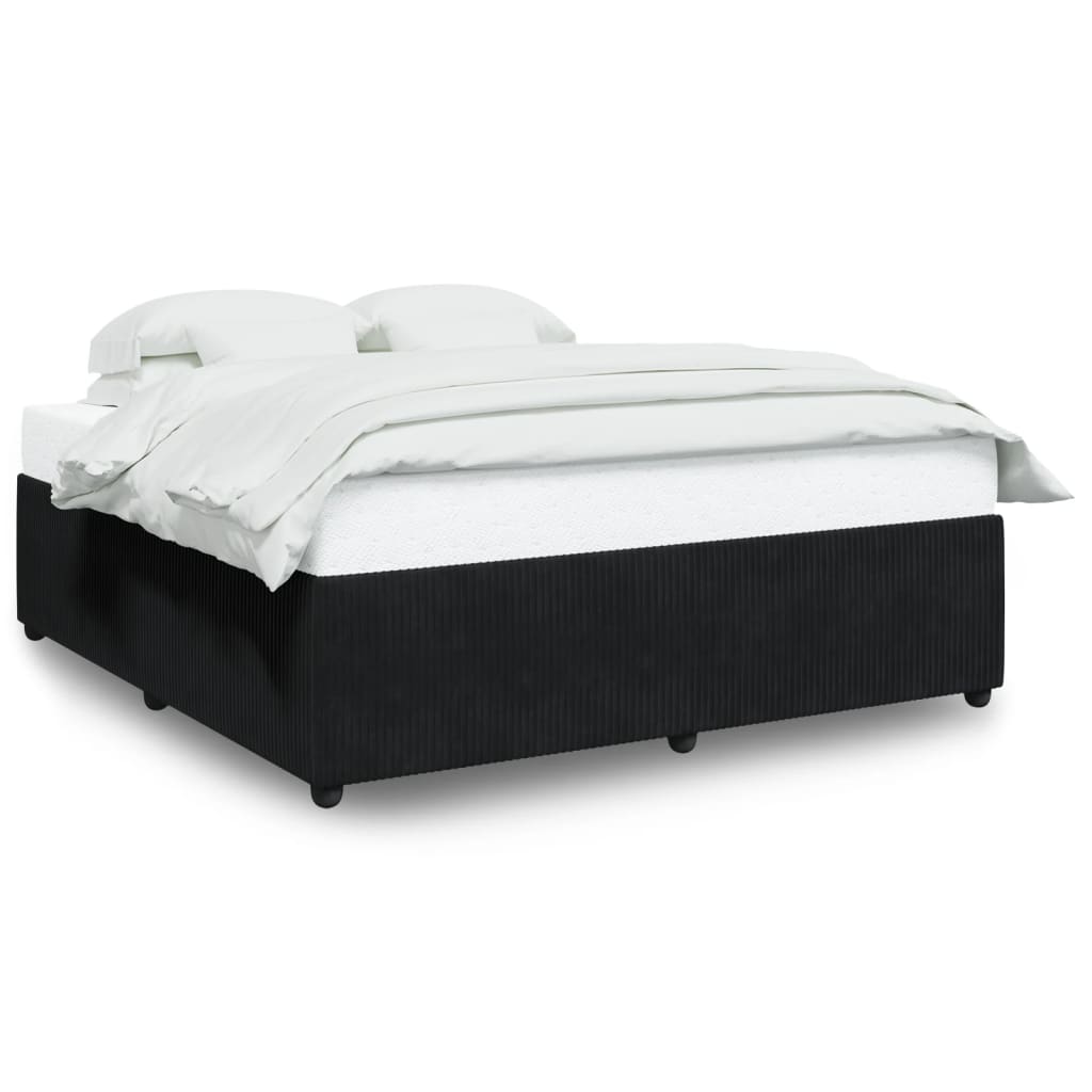 vidaXL Estructura de cama sin colchón terciopelo negro 180x200 cm