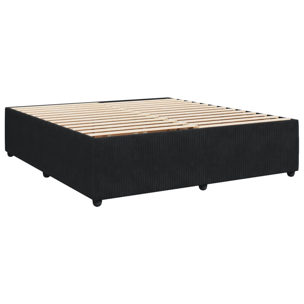 vidaXL Estructura de cama sin colchón terciopelo negro 180x200 cm