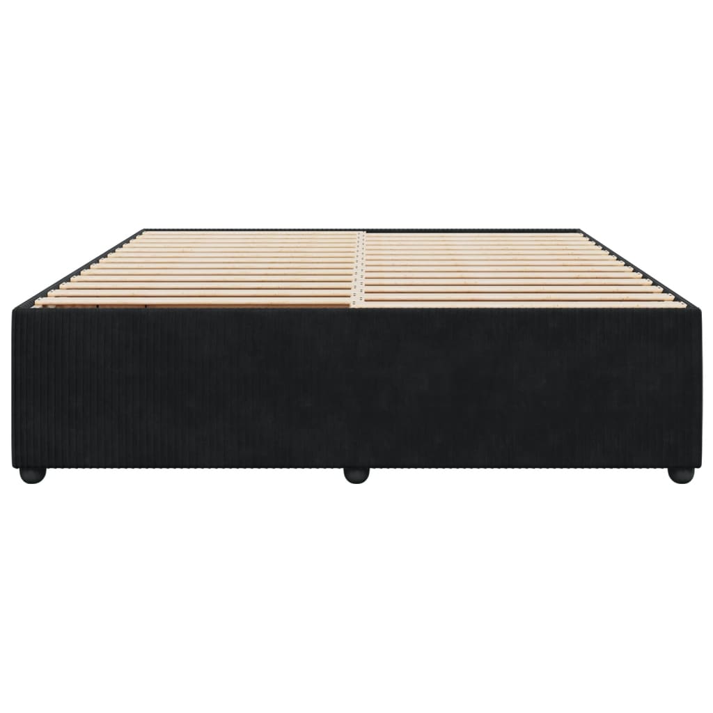 vidaXL Estructura de cama sin colchón terciopelo negro 180x200 cm