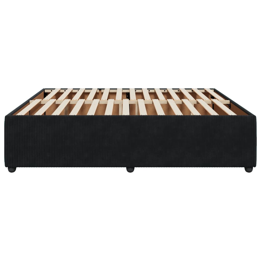 vidaXL Estructura de cama sin colchón terciopelo negro 180x200 cm