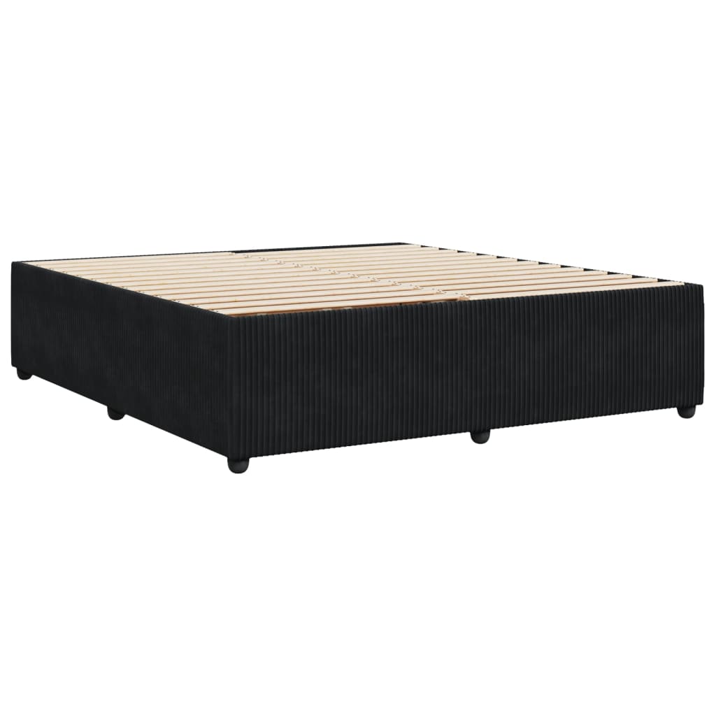 vidaXL Estructura de cama sin colchón terciopelo negro 180x200 cm