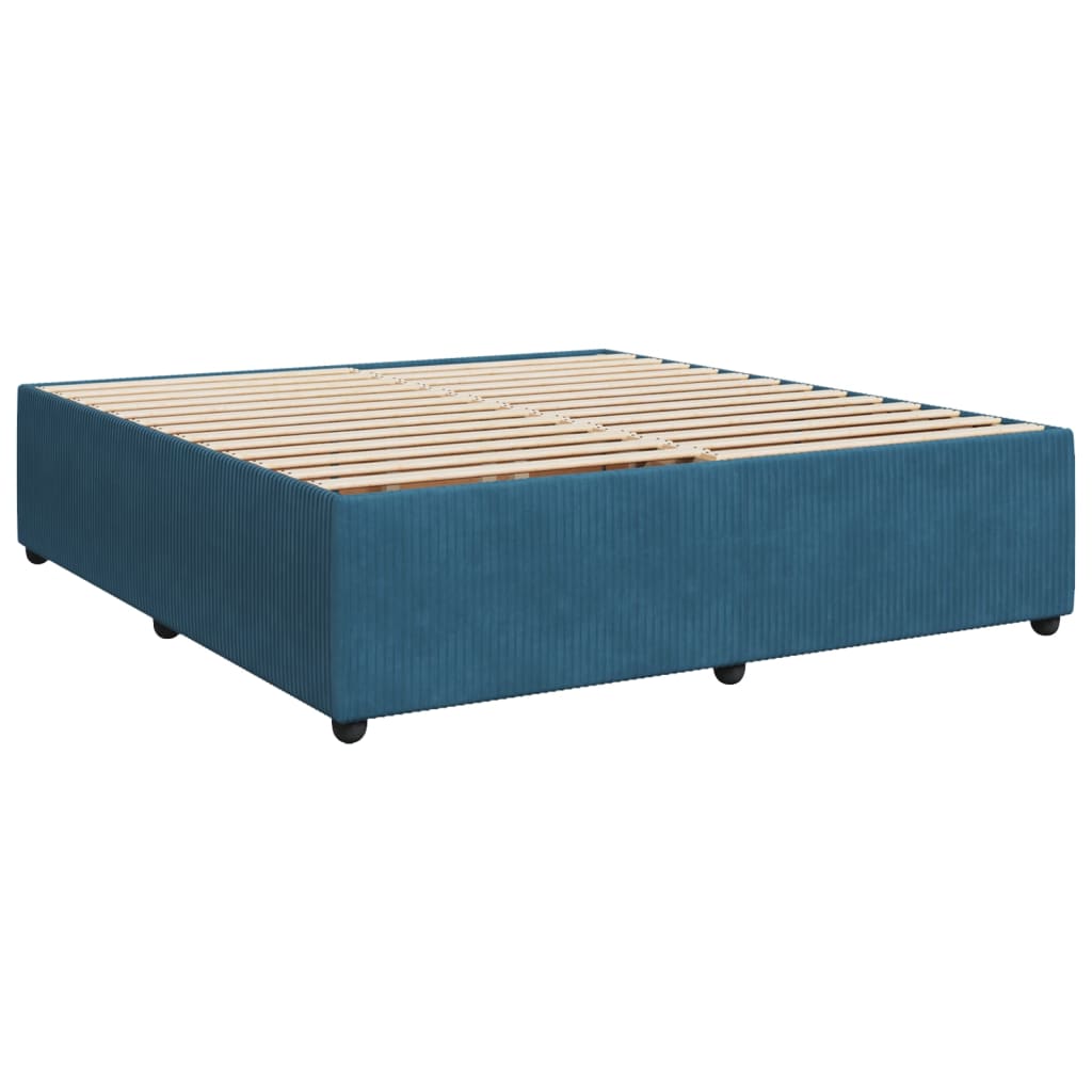 vidaXL Estructura de cama de terciopelo azul 180x200 cm