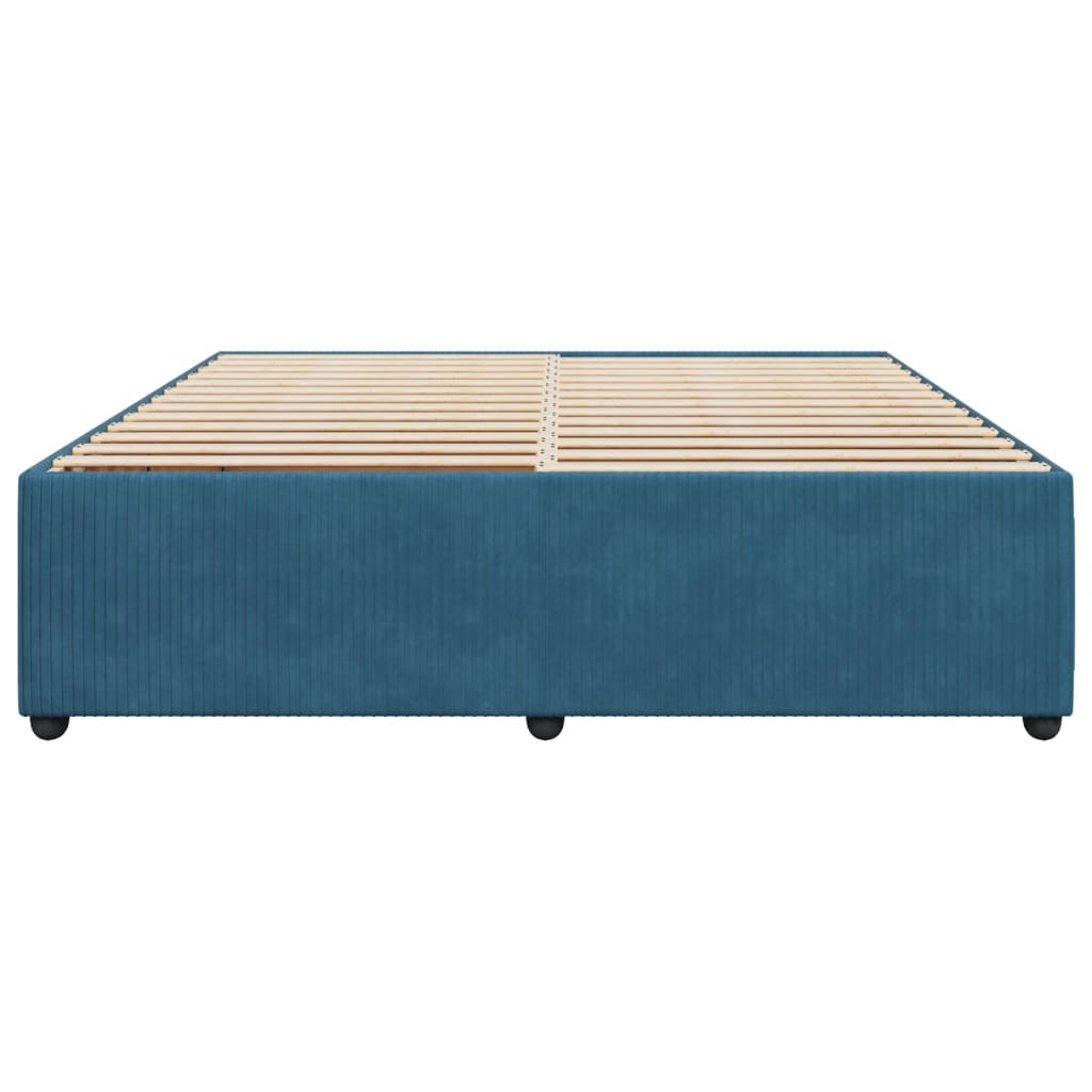 vidaXL Estructura de cama de terciopelo azul 180x200 cm