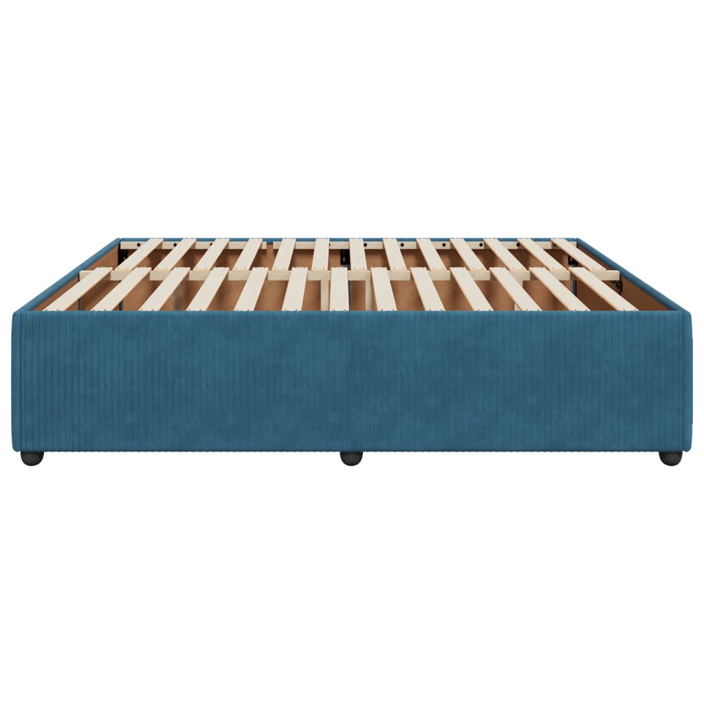 vidaXL Estructura de cama de terciopelo azul 180x200 cm