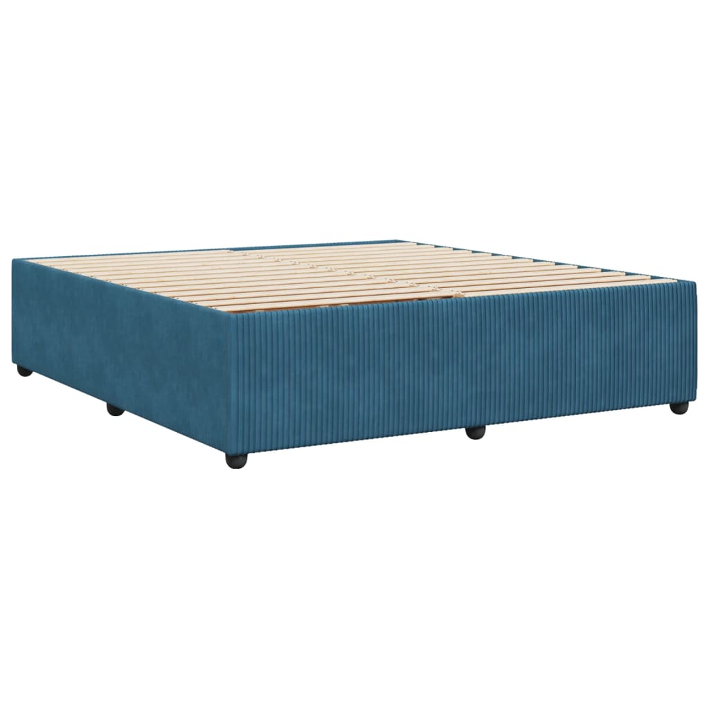 vidaXL Estructura de cama de terciopelo azul 180x200 cm