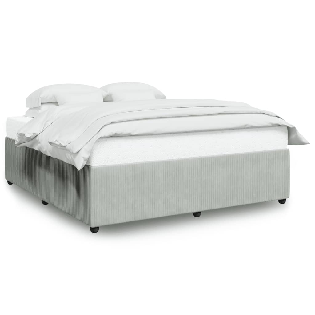 vidaXL Estructura de cama sin colchón terciopelo gris claro 200x200 cm