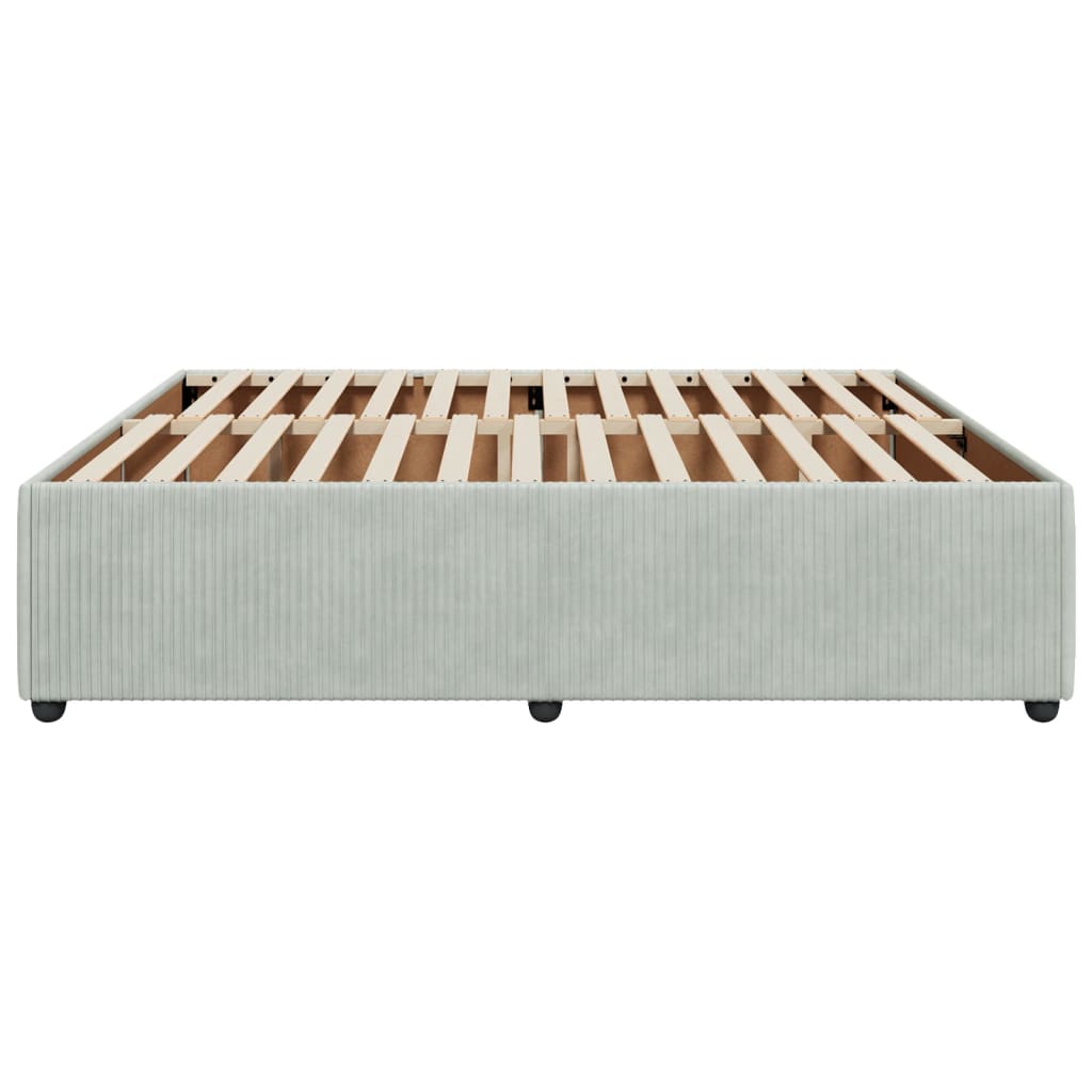 vidaXL Estructura de cama sin colchón terciopelo gris claro 200x200 cm