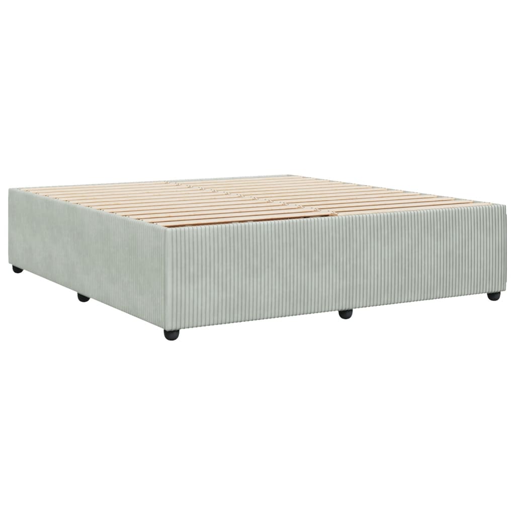 vidaXL Estructura de cama sin colchón terciopelo gris claro 200x200 cm