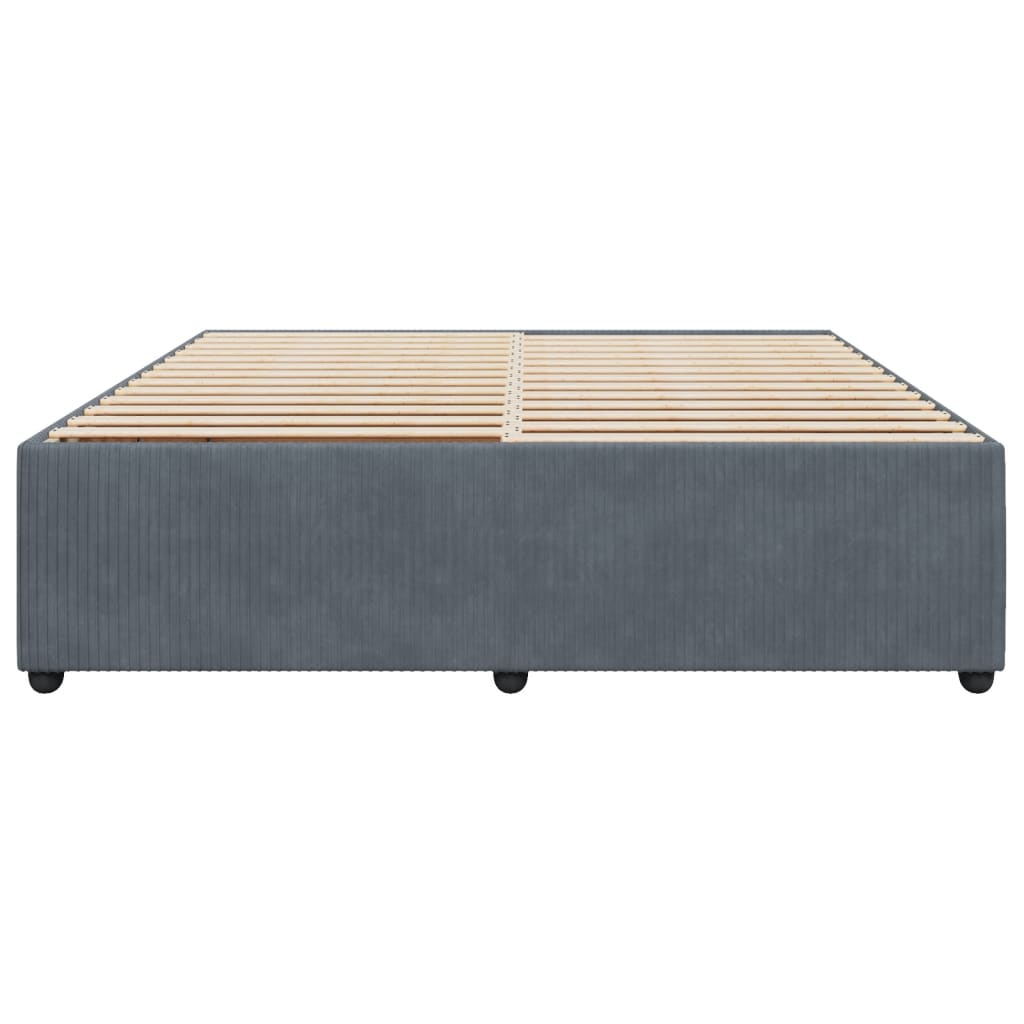 vidaXL Estructura cama sin colchón terciopelo gris oscuro 200x200 cm