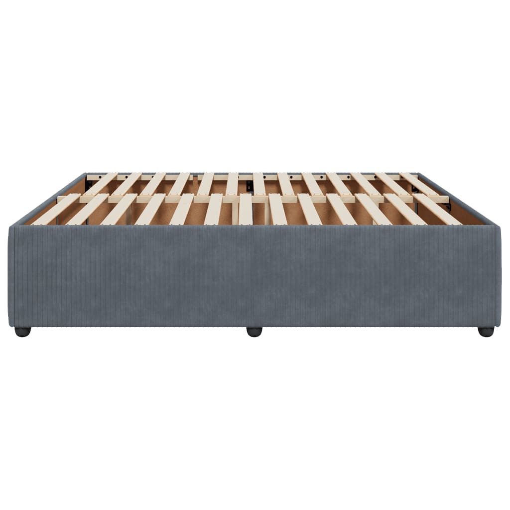 vidaXL Estructura cama sin colchón terciopelo gris oscuro 200x200 cm