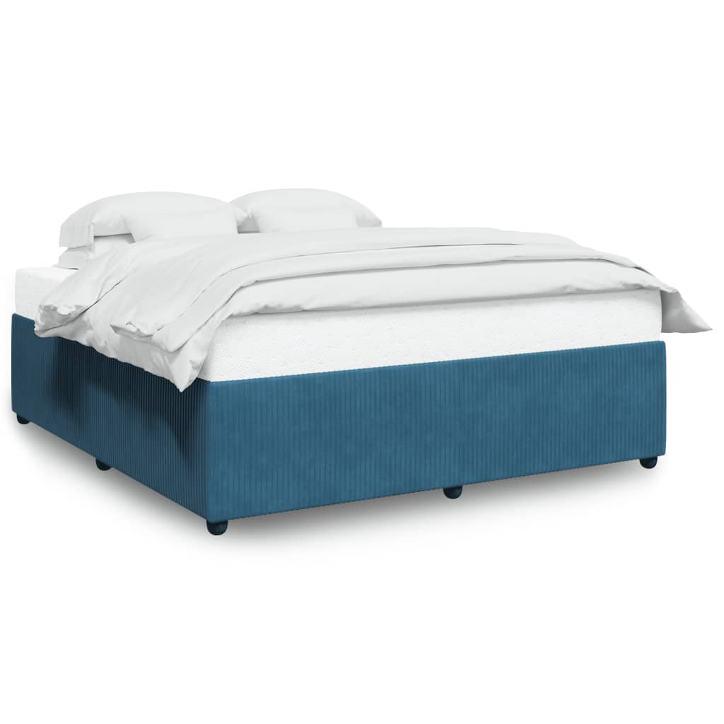 vidaXL Estructura de cama sin colchón terciopelo azul 200x200 cm