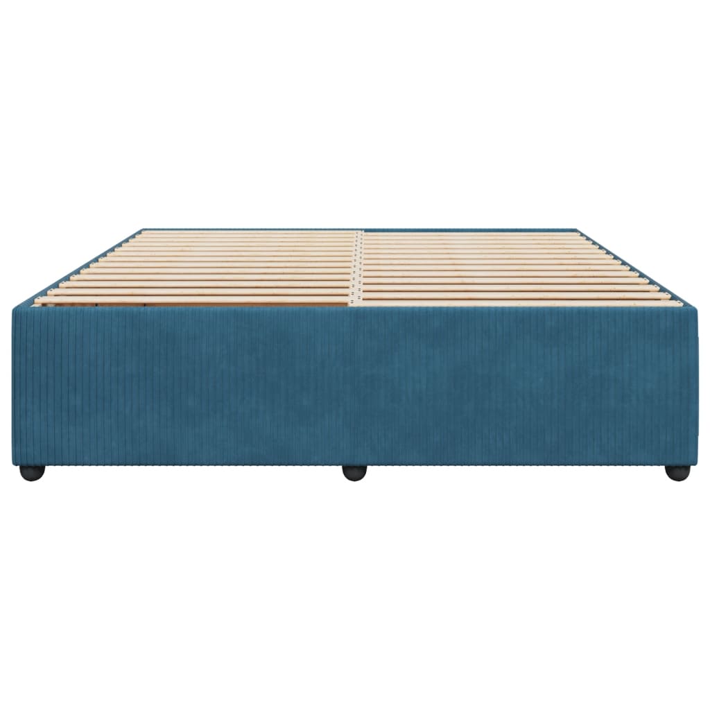 vidaXL Estructura de cama sin colchón terciopelo azul 200x200 cm