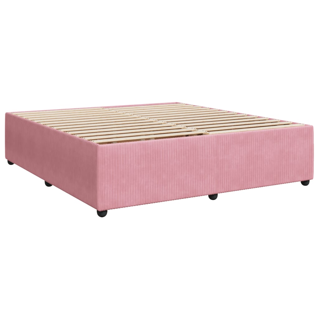 vidaXL Estructura cama sin colchón terciopelo rosa 200x200 cm