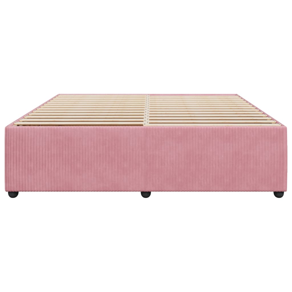 vidaXL Estructura cama sin colchón terciopelo rosa 200x200 cm