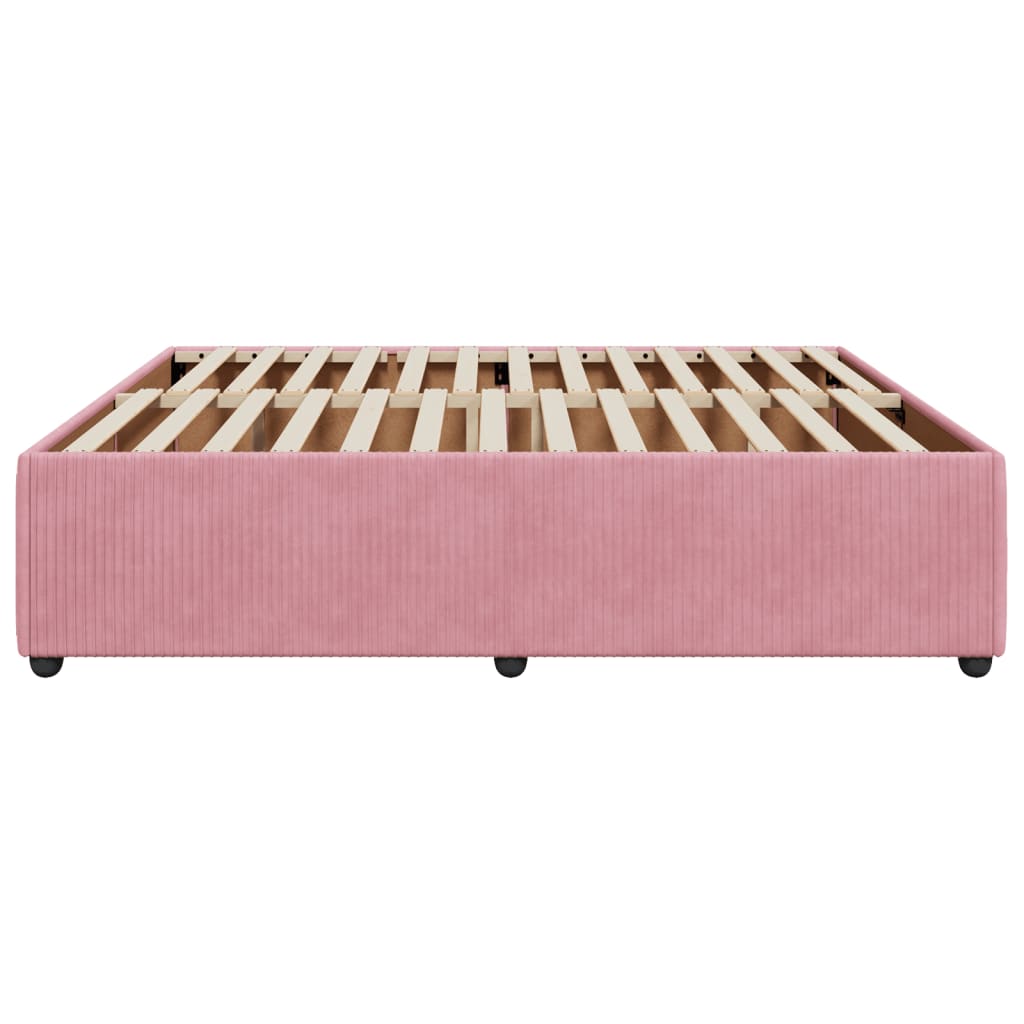 vidaXL Estructura cama sin colchón terciopelo rosa 200x200 cm