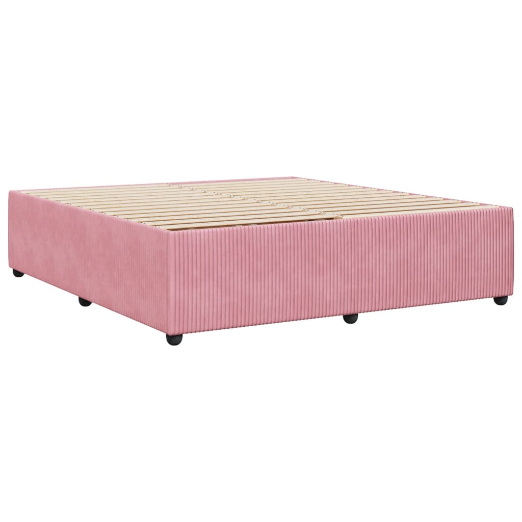 vidaXL Estructura cama sin colchón terciopelo rosa 200x200 cm