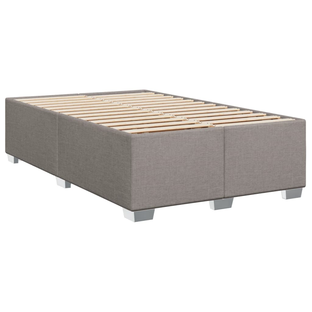 vidaXL Cama box spring con colchón tela gris taupe 80x200 cm