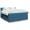 vidaXL Cama box spring con colchón terciopelo azul 180x200 cm