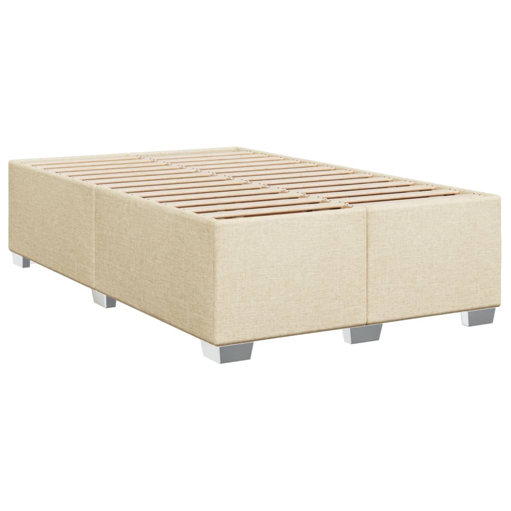 vidaXL Cama box spring con colchón tela color crema 80x200 cm