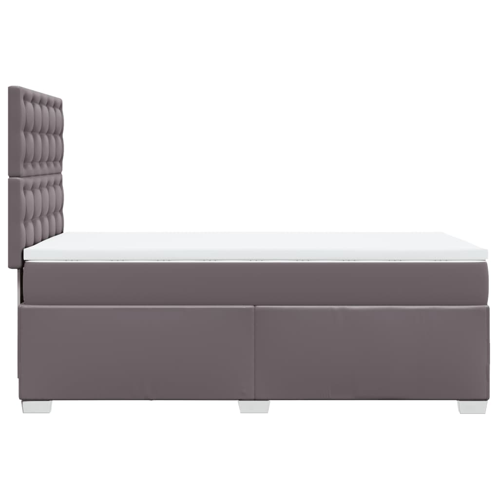 vidaXL Cama box spring con colchón cuero sintético gris 80x200 cm