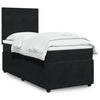 vidaXL Cama box spring con colchón terciopelo negro 80x200 cm