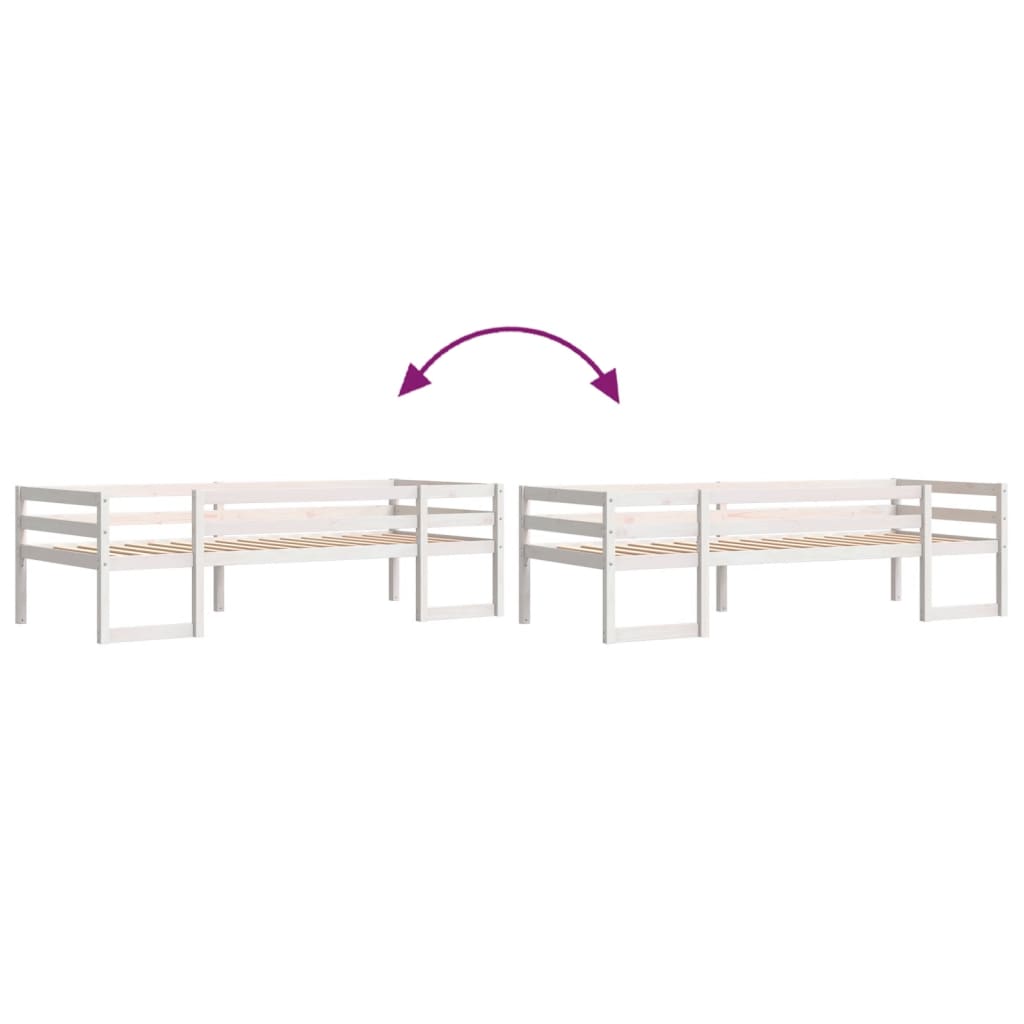 vidaXL Estructura de cama para niños madera de pino blanco 80x200 cm