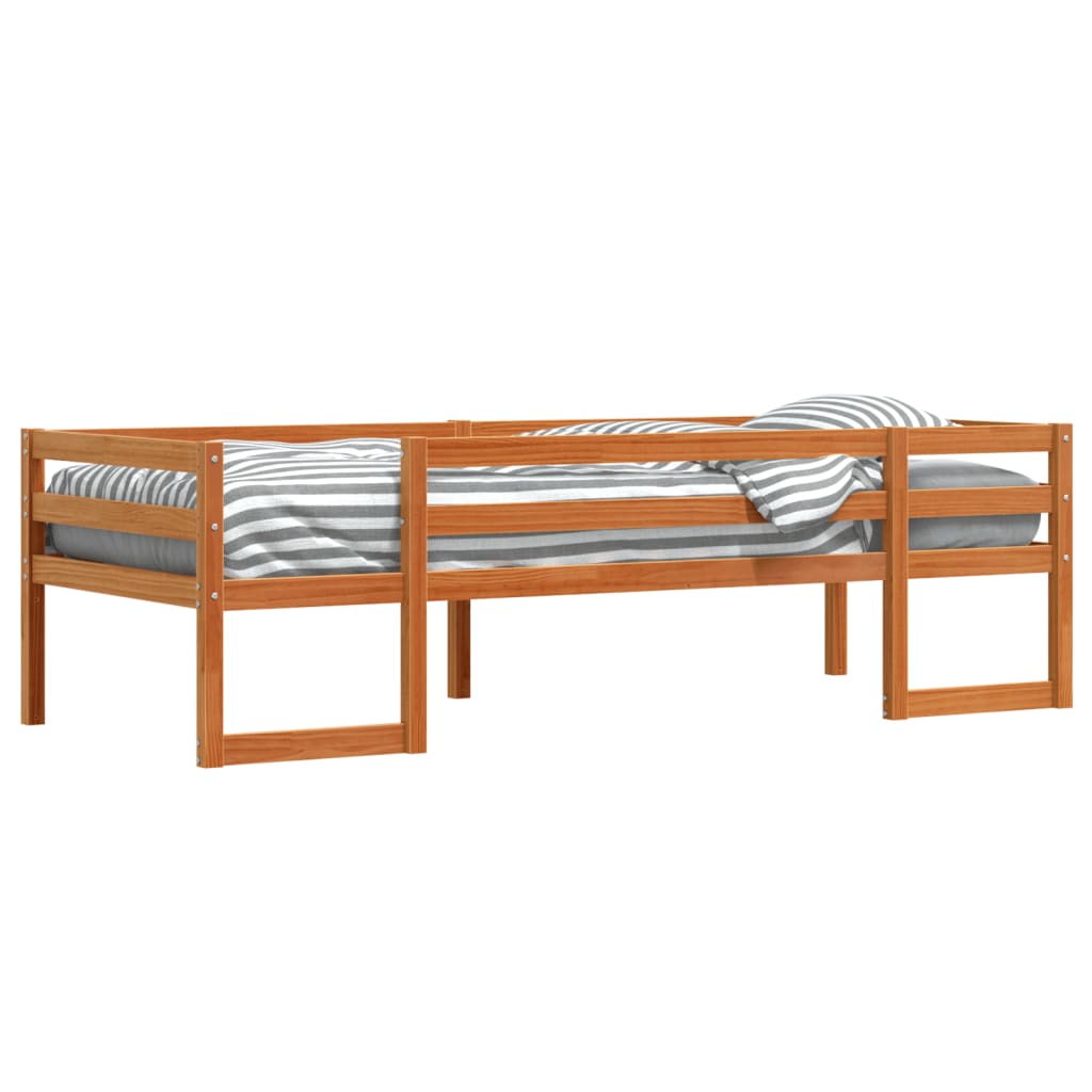 vidaXL Estructura de cama para niños madera de pino marrón 80x200 cm