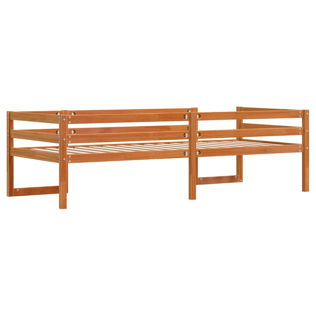 vidaXL Estructura de cama para niños madera de pino marrón 80x200 cm